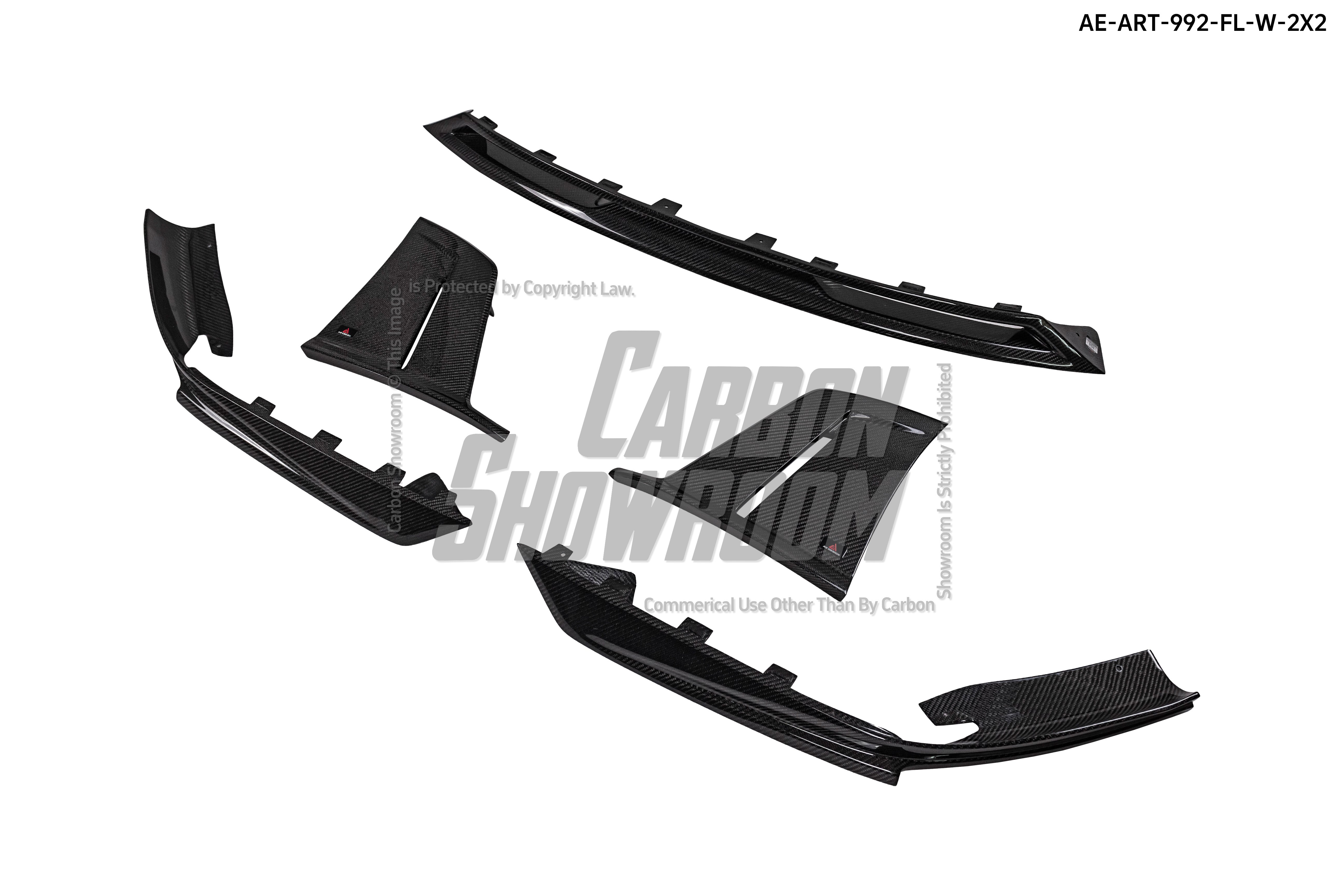 Armorextend "ART" Pre-preg Carbon Fiber Front Splitter for Porsche 992 Carrera / 4 / S / 4S with Sport Package - Performance SpeedShop