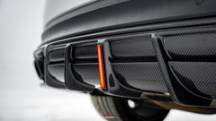 Porsche Cayenne Coupe 9Y0 9Y0.1 9Y0.2 9Y3 9Y3.1 9Y3.2 Base/S/Turbo/E-Hybrid 2019 2020 2021 2022 2023 2024?with Aftermarket Parts - AE Rear Diffuser & Rear Canards?Carbon Fiber from ArmorExtend