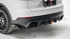 Porsche Cayenne Coupe 9Y0 9Y0.1 9Y0.2 9Y3 9Y3.1 9Y3.2 Base/S/Turbo/E-Hybrid 2019 2020 2021 2022 2023 2024?with Aftermarket Parts - AE Rear Diffuser & Rear Canards?Carbon Fiber from ArmorExtend