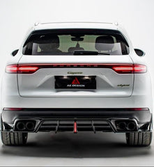 Porsche Cayenne Coupe 9Y0 9Y0.1 9Y0.2 9Y3 9Y3.1 9Y3.2 Base/S/Turbo/E-Hybrid 2019 2020 2021 2022 2023 2024?with Aftermarket Parts - AE Rear Diffuser & Rear Canards?Carbon Fiber from ArmorExtend