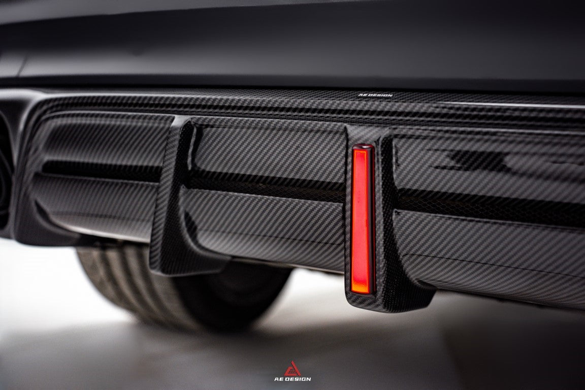 Porsche Cayenne Coupe 9Y0 9Y0.1 9Y0.2 9Y3 9Y3.1 9Y3.2 Base/S/Turbo/E-Hybrid 2019 2020 2021 2022 2023 2024?with Aftermarket Parts - AE Rear Diffuser & Rear Canards?Carbon Fiber from ArmorExtend