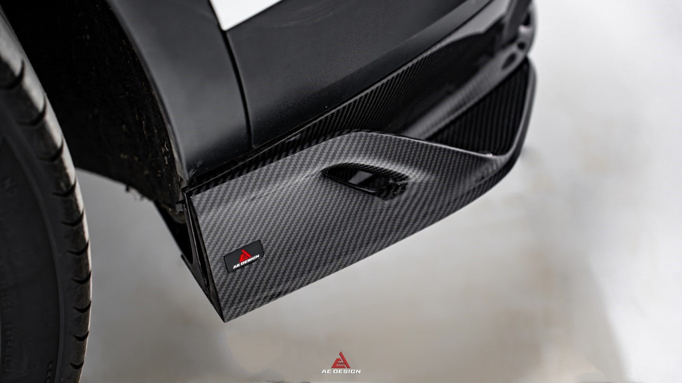 Porsche Cayenne Coupe 9Y0 9Y0.1 9Y0.2 9Y3 9Y3.1 9Y3.2 Base/S/Turbo/E-Hybrid 2019 2020 2021 2022 2023 2024?with Aftermarket Parts - AE Rear Diffuser & Rear Canards?Carbon Fiber from ArmorExtend