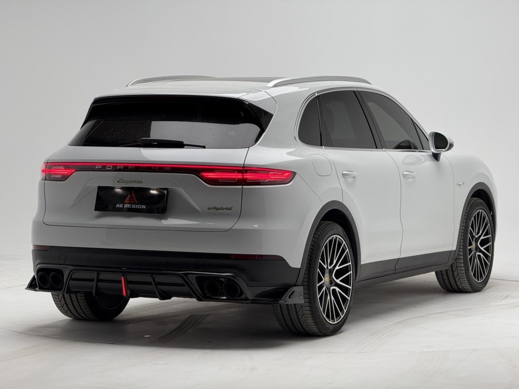 Porsche Cayenne Coupe 9Y0 9Y0.1 9Y0.2 9Y3 9Y3.1 9Y3.2 Base/S/Turbo/E-Hybrid 2019 2020 2021 2022 2023 2024?with Aftermarket Parts - AE Rear Diffuser & Rear Canards?Carbon Fiber from ArmorExtend