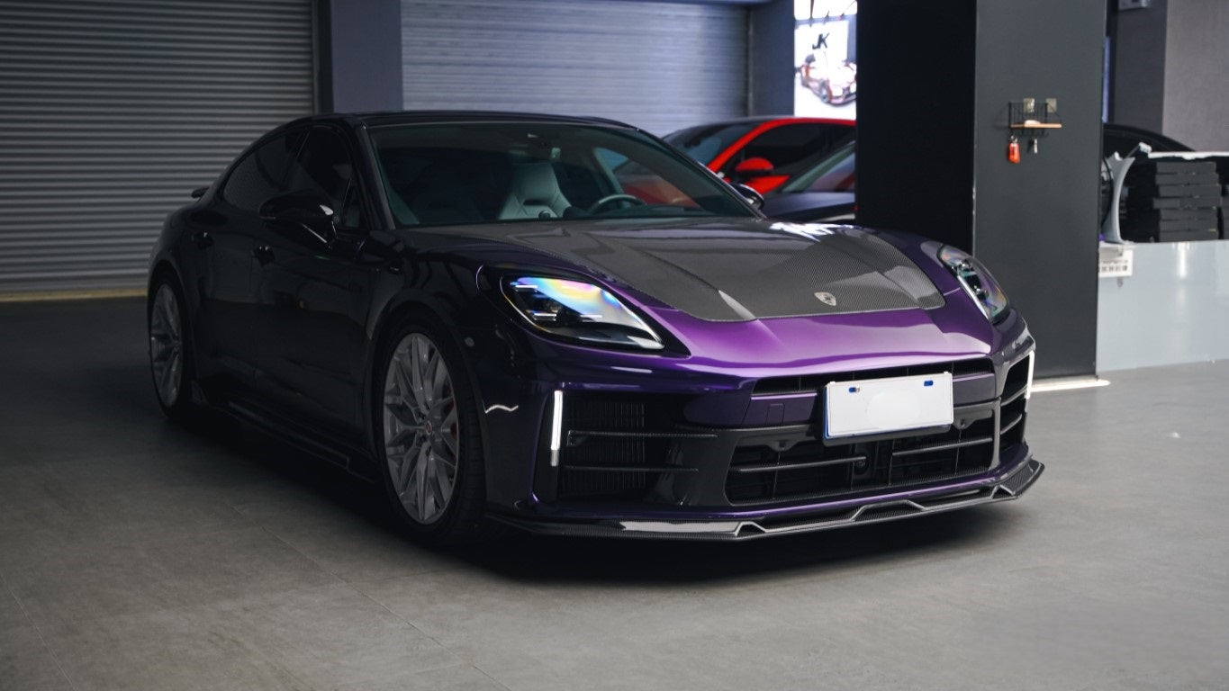 Porsche Panamera 976 Base 4 4S E-Hybird 2024-ON with Aftermarket Parts - AE Desgin ART Front Lip?Carbon Fiber from ArmorExtend