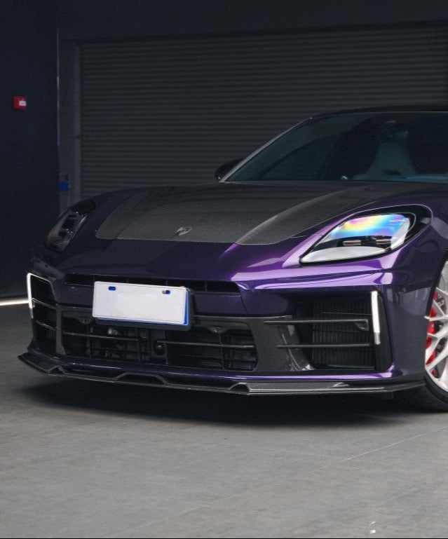 Porsche Panamera 976 Base 4 4S E-Hybird 2024-ON with Aftermarket Parts - AE Desgin ART Front Lip?Carbon Fiber from ArmorExtend