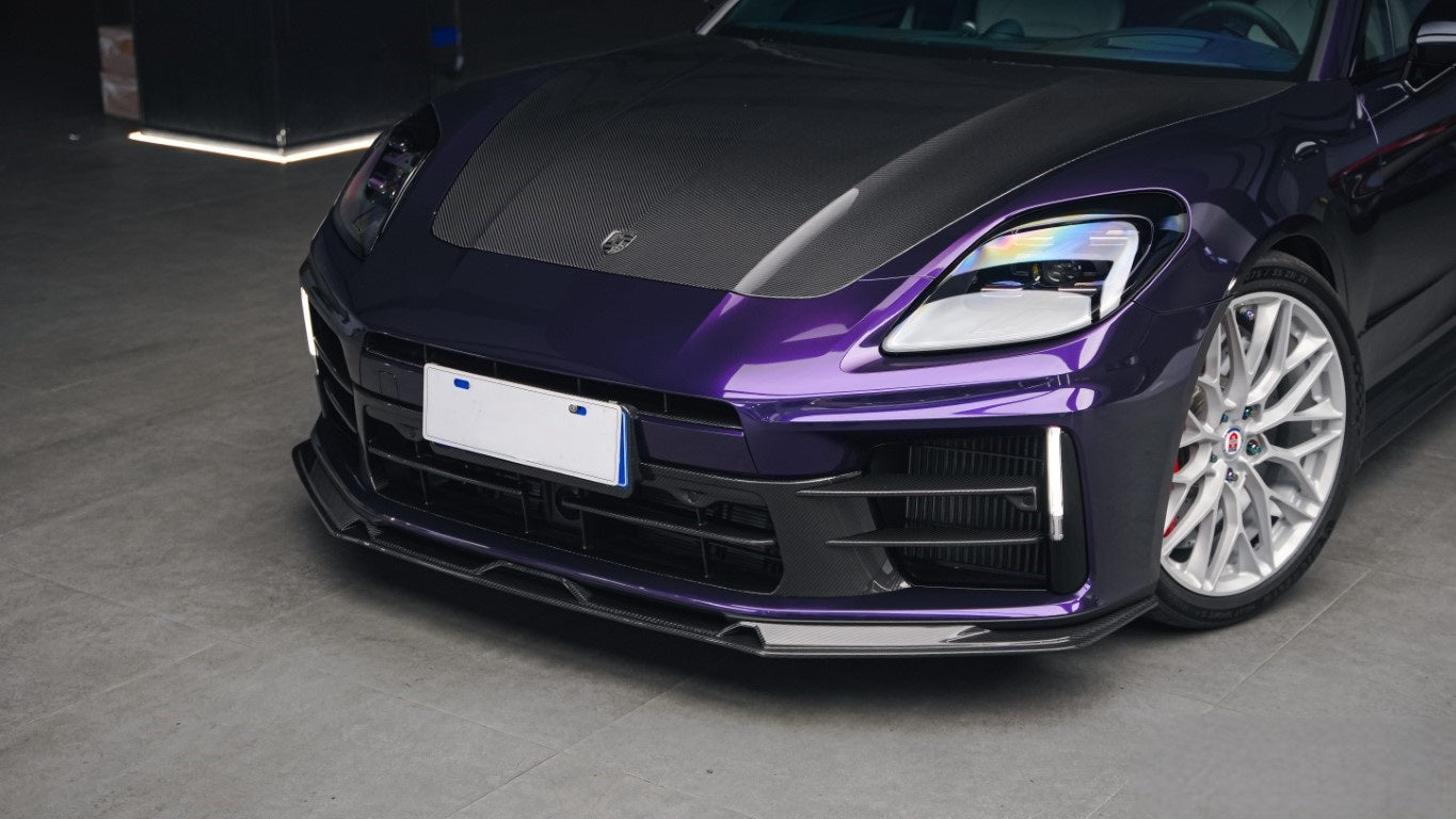 Porsche Panamera 976 Base 4 4S E-Hybird 2024-ON with Aftermarket Parts - AE Desgin ART Front Lip?Carbon Fiber from ArmorExtend