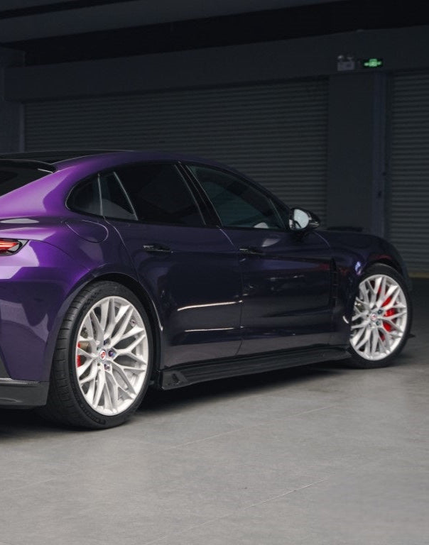 Porsche Panamera 976 Base 4 4S E-Hybird GTS Turbo 2024-ON with Aftermarket Parts - AE Desgin ART Side Skirts Carbon Fiber?from ArmorExtend