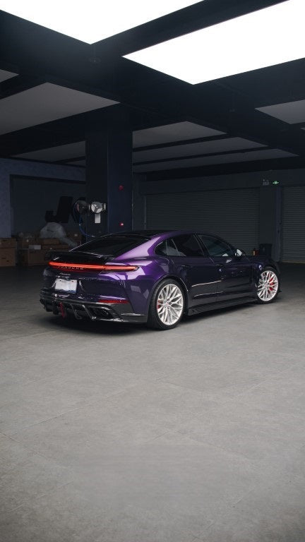 Porsche Panamera 976 Base 4 4S E-Hybird GTS Turbo 2024-ON with Aftermarket Parts - AE Desgin ART Rear Diffuser Carbon Fiber?from ArmorExtend