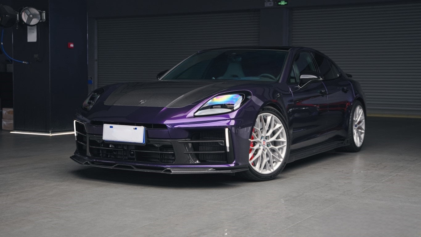 Porsche Panamera 976 Base 4 4S E-Hybird GTS Turbo 2024-ON with Aftermarket Parts - AE Desgin ART Hood?Carbon Fiber?from?ArmorExtend