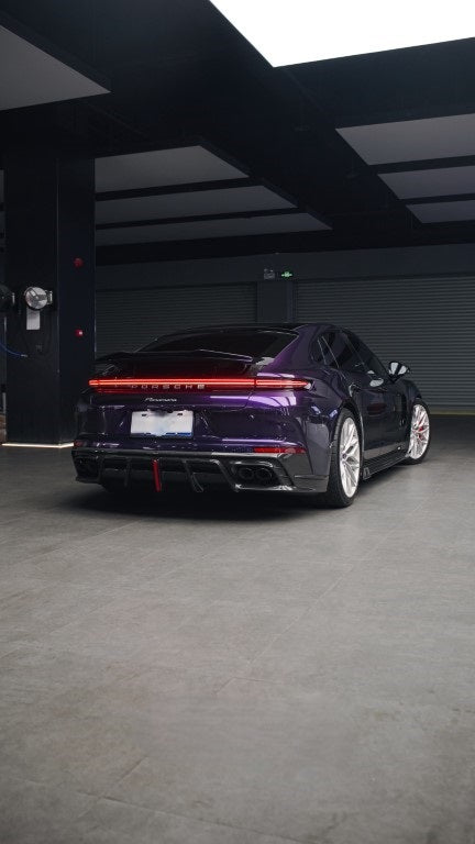 Porsche Panamera 976 Base 4 4S E-Hybird GTS Turbo (suitable for GTS and Turbo if active spoiler is deactivated) 2024-ON with Aftermarket Parts - AE Desgin ART Rear Wing & Spoiler Carbon Fiber?from ArmorExtend