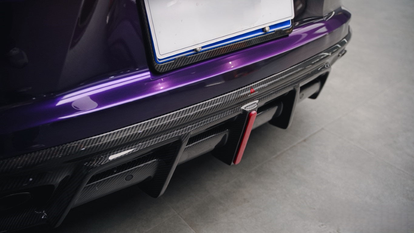 Porsche Panamera 976 Base 4 4S E-Hybird GTS Turbo 2024-ON with Aftermarket Parts - AE Desgin ART Rear Diffuser Carbon Fiber?from ArmorExtend