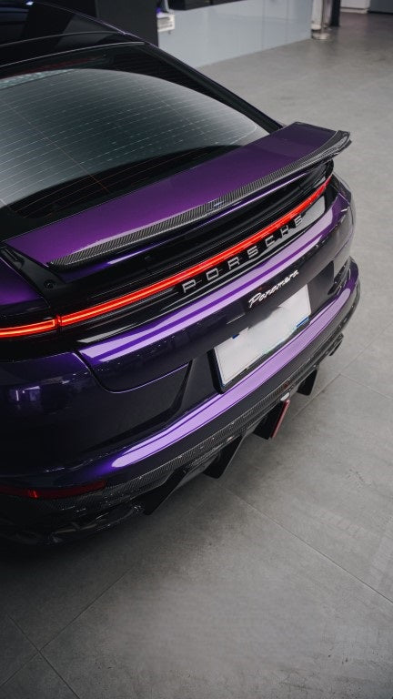 Porsche Panamera 976 Base 4 4S E-Hybird GTS Turbo 2024-ON with Aftermarket Parts - AE Desgin ART Rear Diffuser Carbon Fiber?from ArmorExtend
