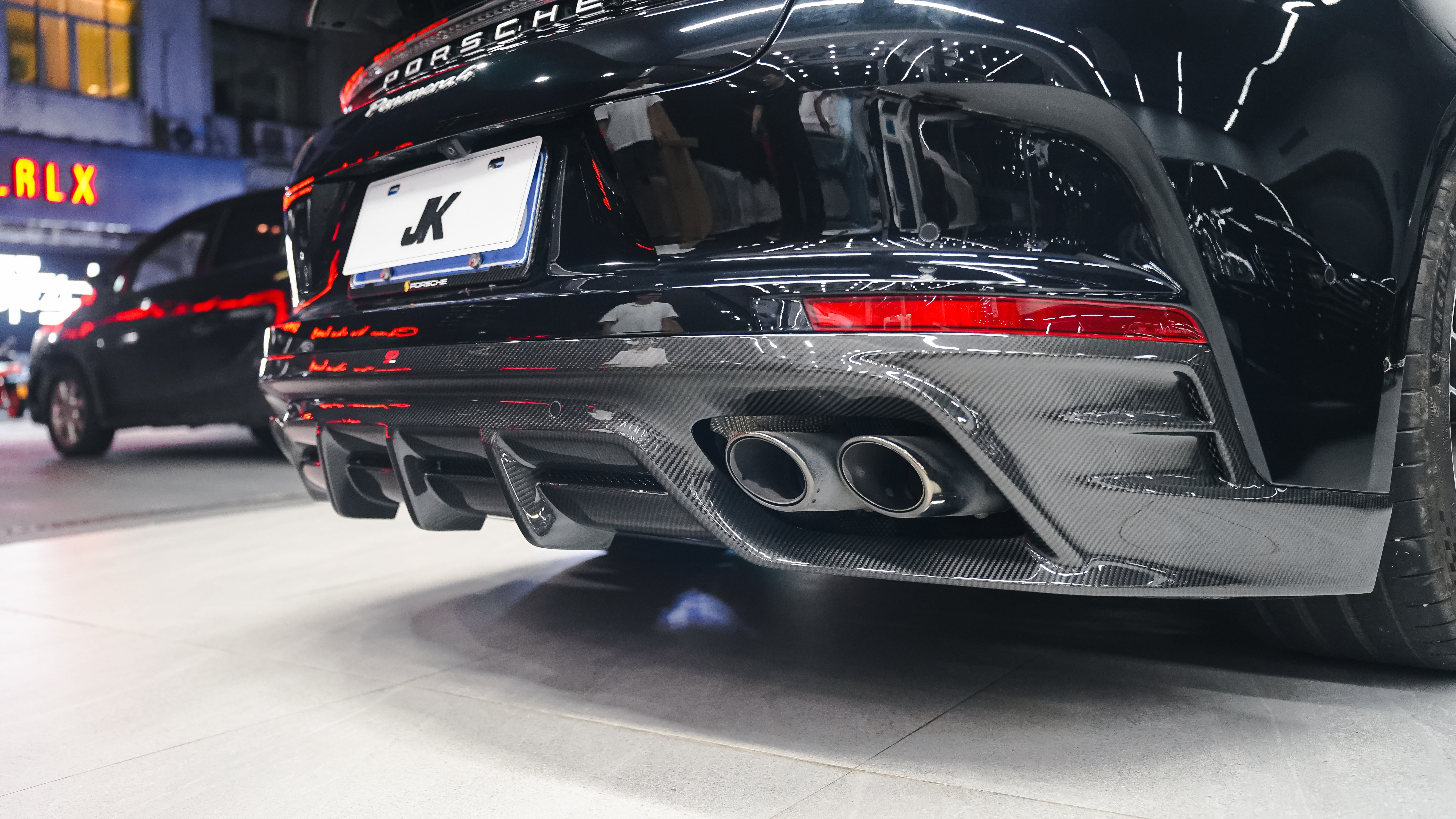 Porsche  Panamera 976 Base 4 4S E-Hybird GTS Turbo 2024-ON with Aftermarket Parts - Rear Diffuser Carbon Fiber from ArmorExtend