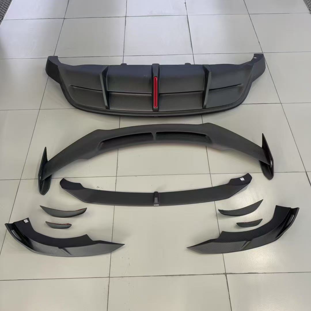 Tesla Model Y 2020 2021 2022 2023 2024 2025 with Aftermarket Parts - AE Style Front Canards Carbon Fiber from ArmorExtend