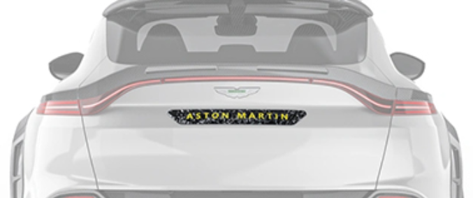 Aston Martin DBX Base 2021-2024 & DBX 707 2022-ON & DBX S 2026-ON with Aftermarket Parts - Tailgate Panel Emblem Dry Pre-preg Carbon Fiber from Ventus Veloce