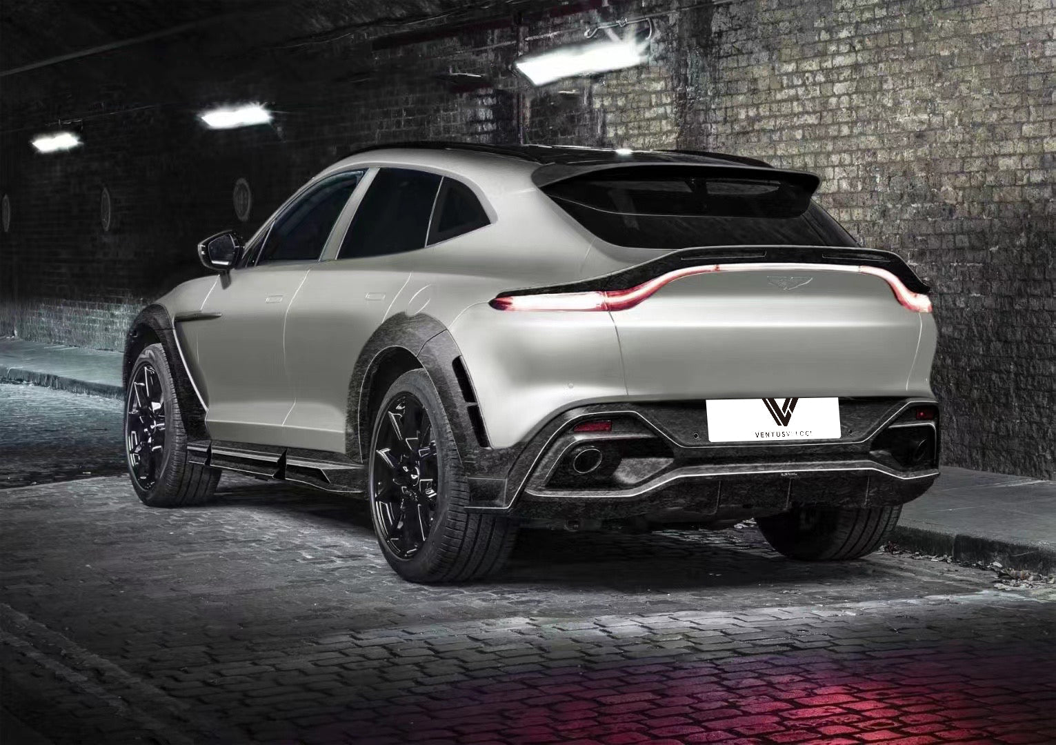 Aston Martin DBX Base 2021 2022 2023 2024 with Aftermarket Parts - Wheel Arches Dry Pre-preg Carbon Fiber from Ventus Veloce