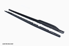 Audi R8 Gen 2 2016 2017 2018 2019 2020 2021 2022 2023 with Aftermarket Parts - Facelift Style Side Skirts Extensions Pre-preg Carbon Fiber / PP from Aero Republic