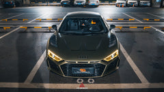 Audi R8 Gen 2 2017 2018 2019 2020 2021 2022 2023 with Aftermarket Parts - AE Style Hood Bonnet Double-sided Carbon Fiber / Partial Carbon Fiber from ArmorExtend