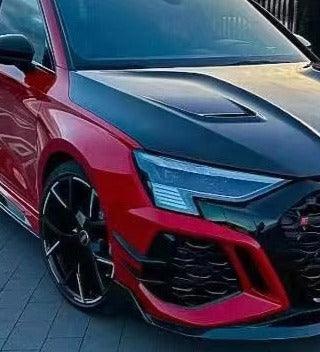 Audi RS3 8Y 2022-ON with Aftermarket Parts - Front Canards Carbon Fiber from Ventus Veloce