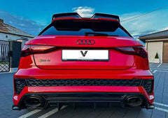Audi RS3 8Y 2022-ON with Aftermarket Parts - Rear Diffuser & Canards Carbon Fiber from Ventus Veloce