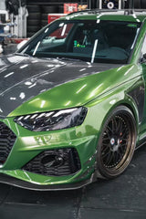 Audi RS4 B9.5 2020 2021 2022 2023 2024 with Aftermarket Parts - Front Lip Pre-preg Carbon Fiber from Karbel Carbon