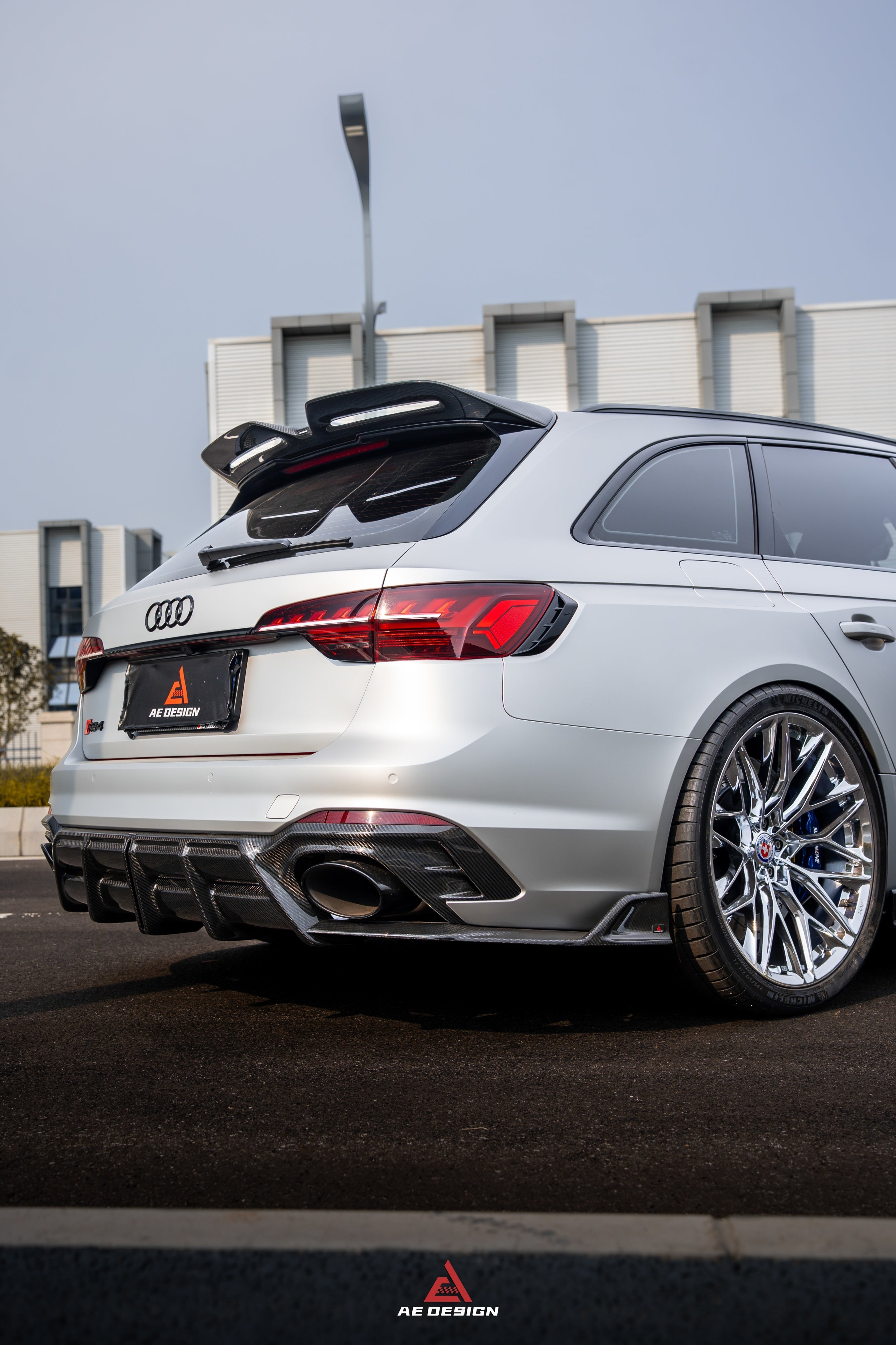Audi RS4 B9 B9.5 2018-ON with Aftermarket Parts - ART V2 Rear Diffuser Dry Pre-preg Carbon Fiber from ArmorExtend