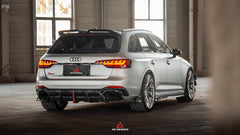 Audi RS4 B9 B9.5 2018-ON with Aftermarket Parts - ART V2 Rear Canards Dry Pre-preg Carbon Fiber from ArmorExtend