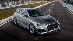 Audi RS4 B9 B9.5 2018-ON with Aftermarket Parts - ART V2 Front Lip Dry Pre-preg Carbon Fiber from ArmorExtend