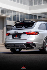 Audi RS4 B9 B9.5 2018-ON with Aftermarket Parts - ART V2 Rear Canards Dry Pre-preg Carbon Fiber from ArmorExtend