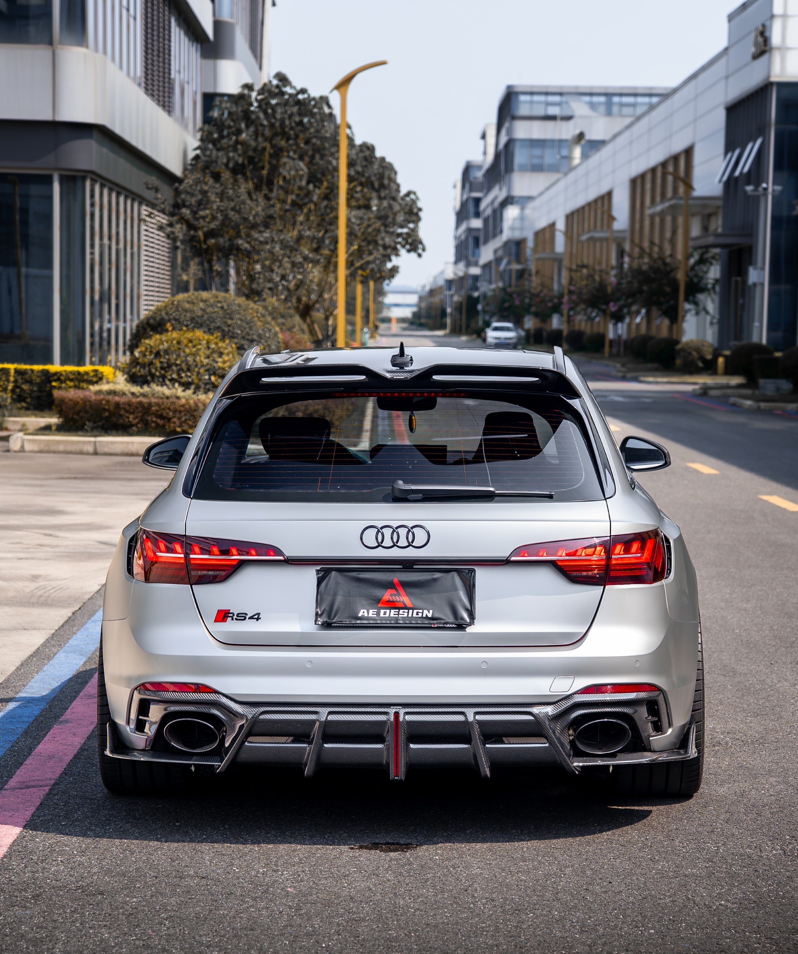 Audi RS4 B9 B9.5 2018-ON with Aftermarket Parts - ART V2 Rear Diffuser Dry Pre-preg Carbon Fiber from ArmorExtend