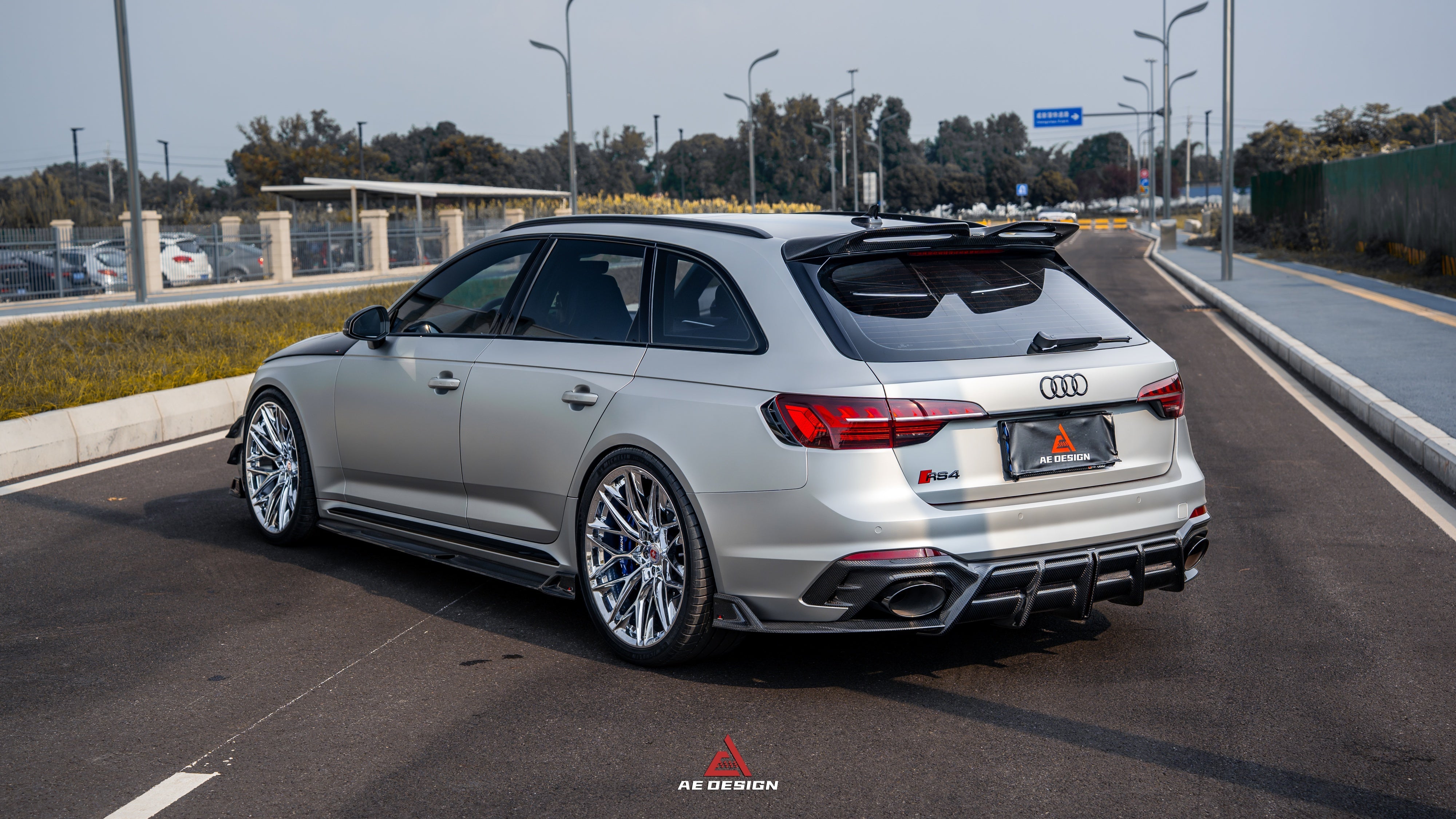 Audi RS4 B9 B9.5 2018-ON with Aftermarket Parts - ART V2 Rear Diffuser Dry Pre-preg Carbon Fiber from ArmorExtend
