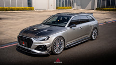 Audi RS4 B9.5 2020-ON with Aftermarket Parts - ART V2 Front Canards Dry Pre-preg Carbon Fiber from ArmorExtend