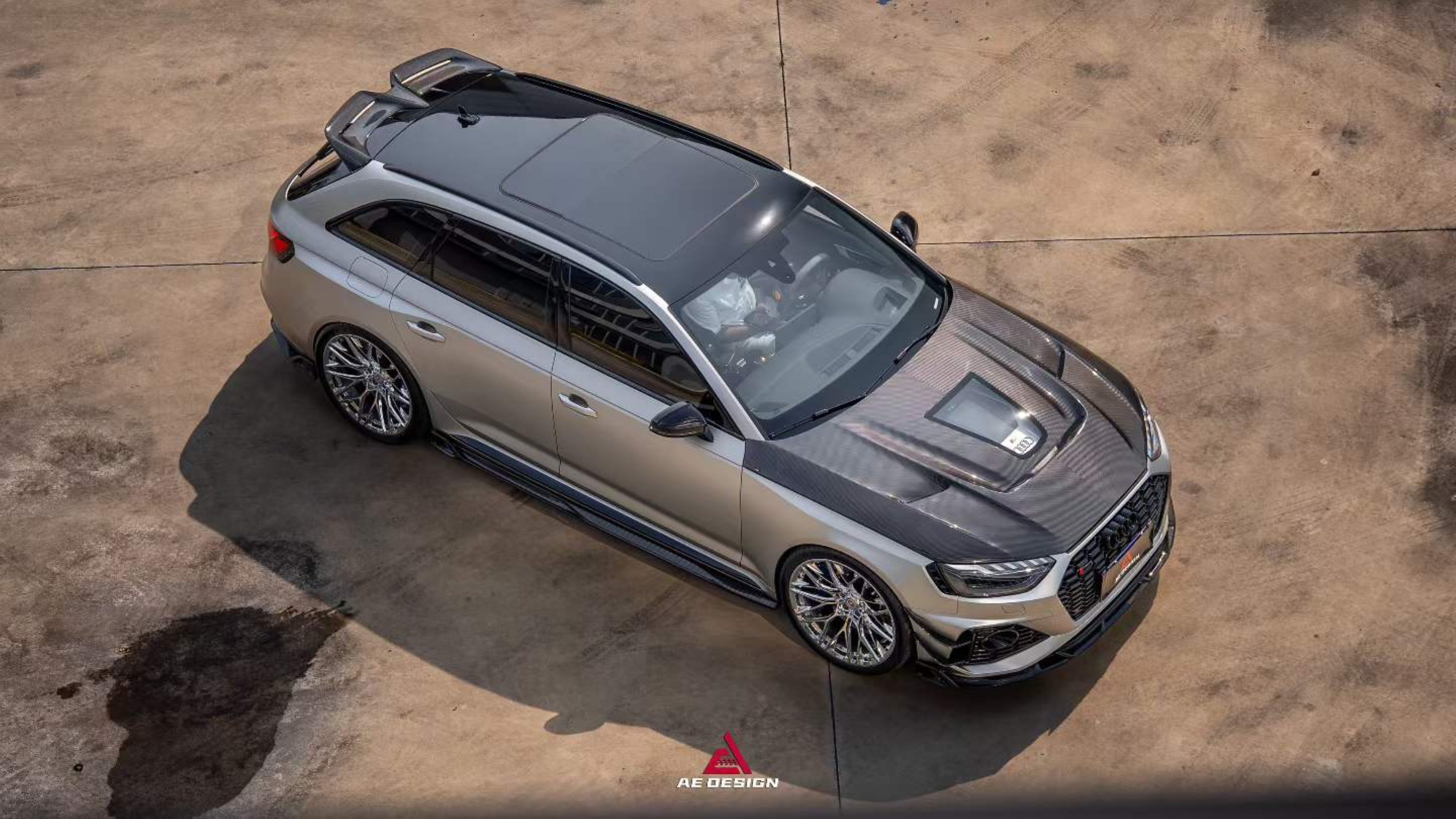 Audi RS4 B9 B9.5 2018-ON & S4 / A4 / A4 Allroad / A4 Avant B9 B9.5 2017-ON with Aftermarket Parts - ART Vented Transparent Glass V2 Hood Bonnet Dry Pre-preg Carbon Fiber from ArmorExtend
