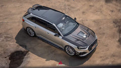 Audi RS4 B9 B9.5 2018-ON & S4 / A4 / A4 Allroad / A4 Avant B9 B9.5 2017-ON with Aftermarket Parts - ART Vented Transparent Glass V2 Hood Bonnet Dry Pre-preg Carbon Fiber from ArmorExtend