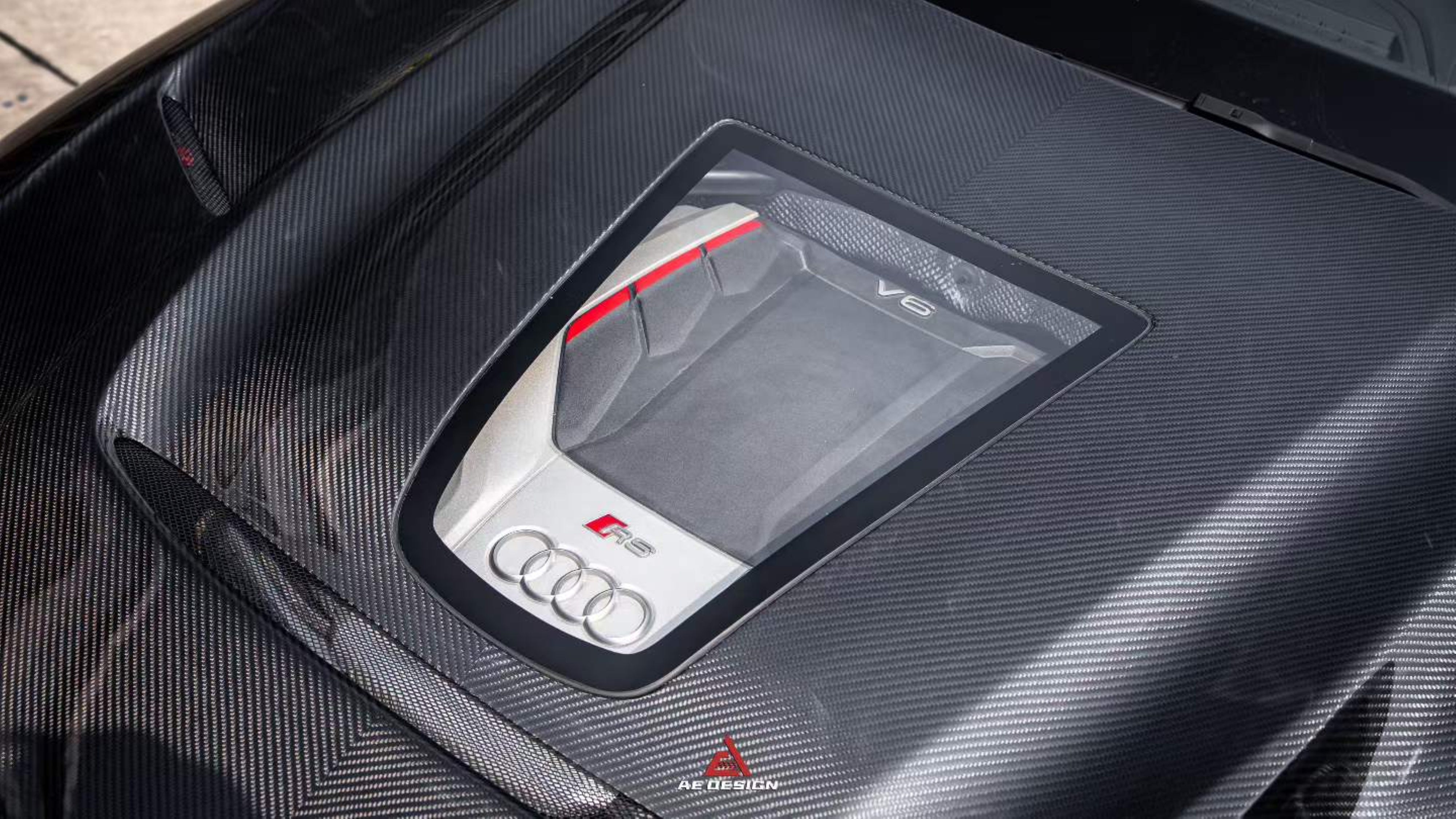 Audi RS4 B9 B9.5 2018-ON & S4 / A4 / A4 Allroad / A4 Avant B9 B9.5 2017-ON with Aftermarket Parts - ART Vented Transparent Glass V2 Hood Bonnet Dry Pre-preg Carbon Fiber from ArmorExtend