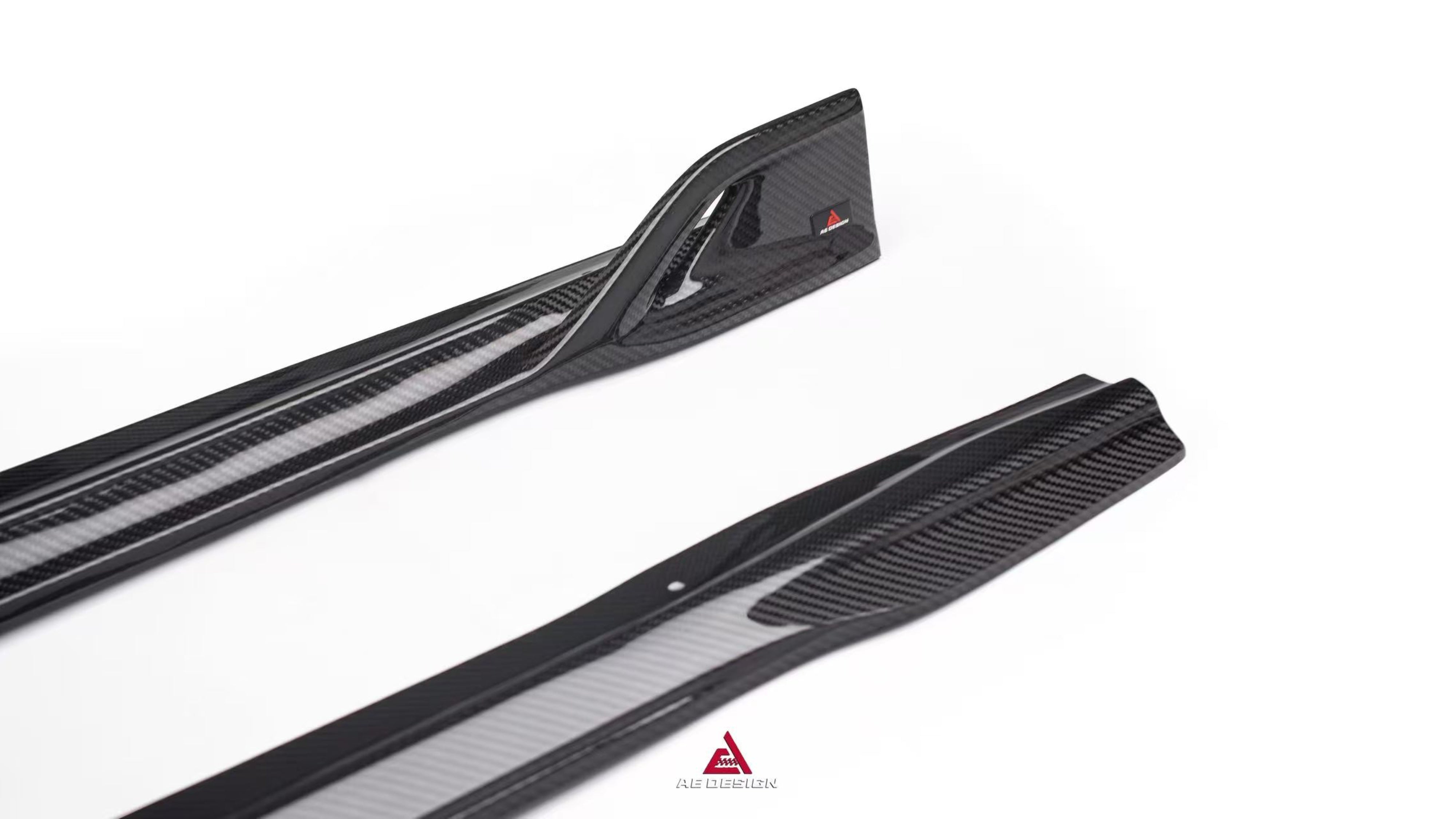 Audi RS4 B9 B9.5 2018-ON with Aftermarket Parts - ART Side Skirts Dry Pre-preg Carbon Fiber from ArmorExtend