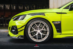Audi RS5 B9.5 2020 2021 2022 2023 2024 2025 with Aftermarket Parts - AE V2 Style Front Canards Dry Pre-preg Carbon Fiber from ArmorExtend