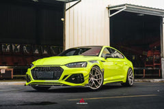 Audi RS5 B9.5 2020 2021 2022 2023 2024 2025 with Aftermarket Parts - AE V2 Style Front Lip Dry Pre-preg Carbon Fiber from ArmorExtend