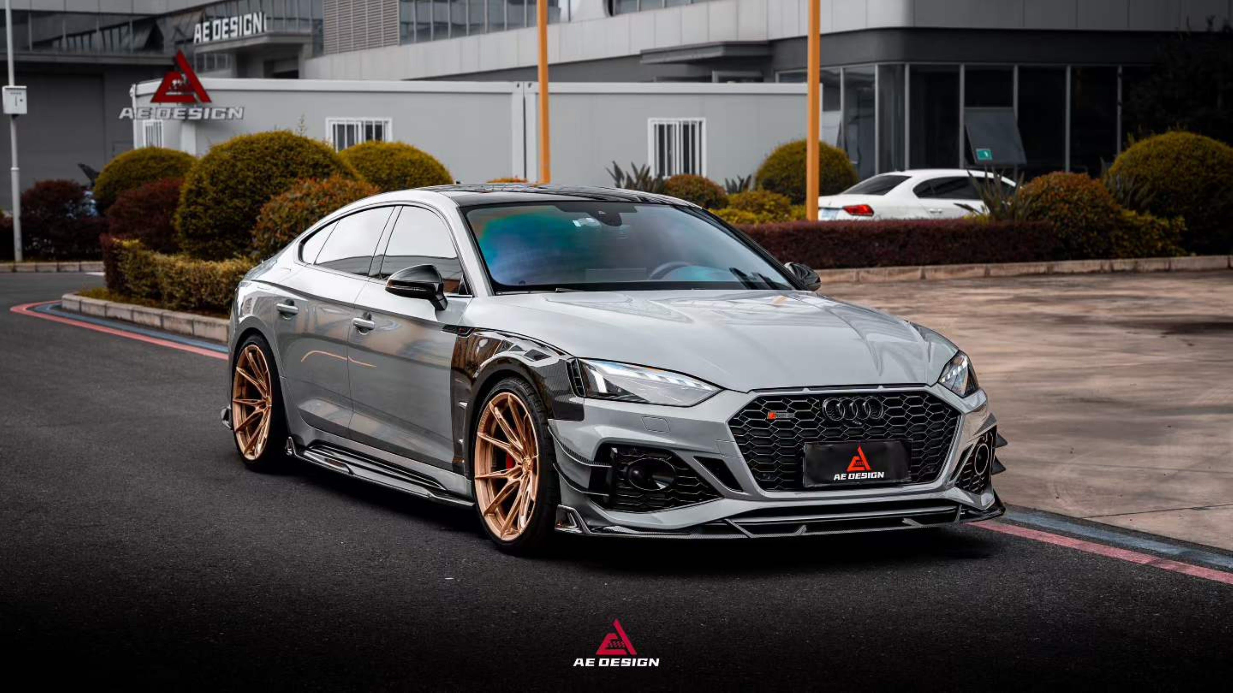 Audi RS5 B9.5 2020 2021 2022 2023 2024 2025 with Aftermarket Parts - ART V2 Style Side Skirts Dry Pre-preg Carbon Fiber from ArmorExtend