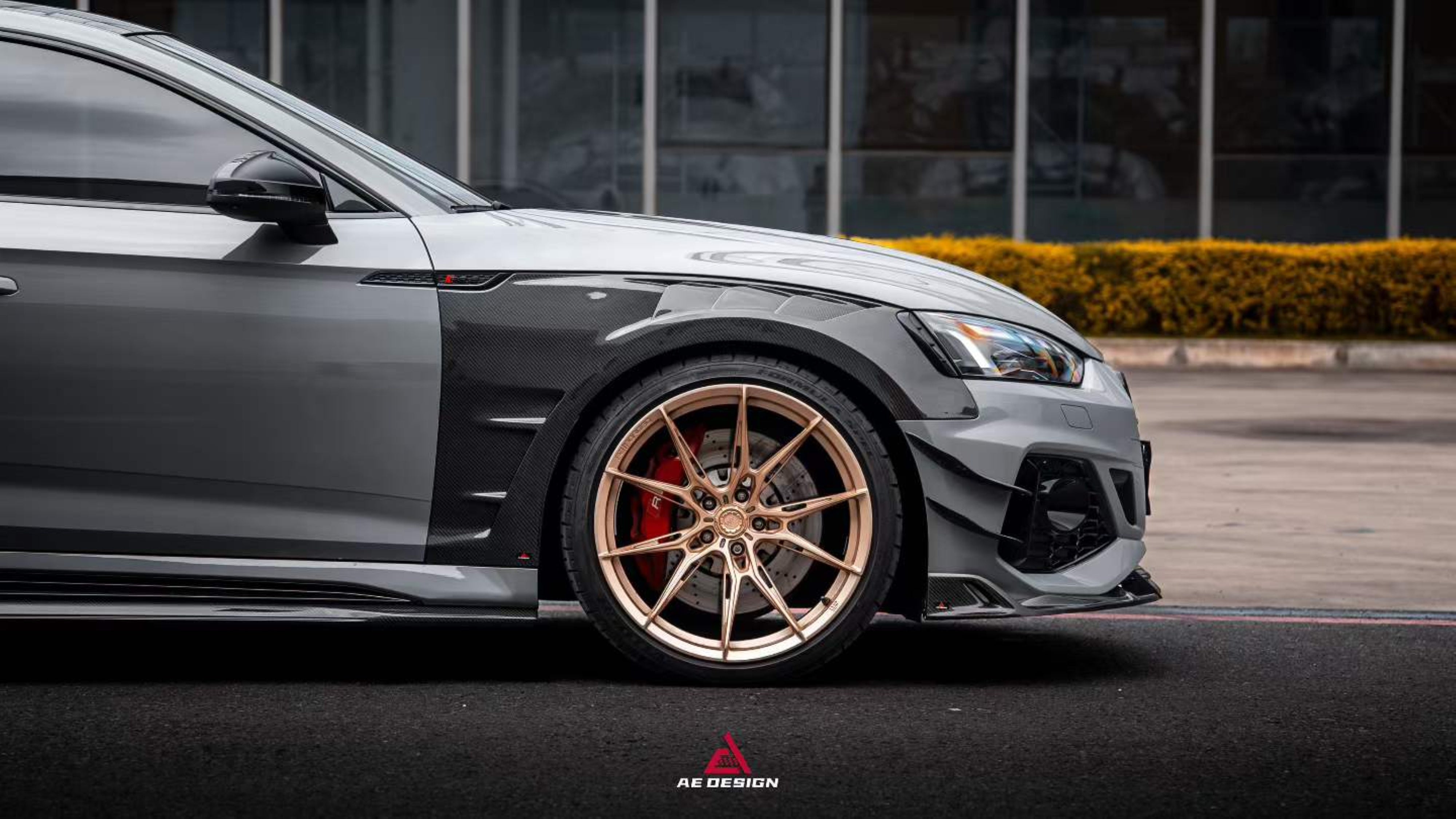 Audi RS5 B9.5 2020 2021 2022 2023 2024 2025 with Aftermarket Parts - ART V2 Style Side Skirts Dry Pre-preg Carbon Fiber from ArmorExtend