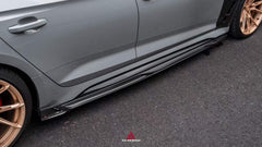 Audi RS5 B9.5 2020 2021 2022 2023 2024 2025 with Aftermarket Parts - ART V2 Style Side Skirts Dry Pre-preg Carbon Fiber from ArmorExtend