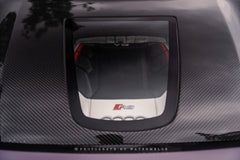 Audi RS5 S5 A5 B9 B9.5 2017 2018 2019 2020 2021 2022 2023 2024 2025 with Aftermarket Parts - ART Vented Transparent Glass V2 Style Hood Bonnet Dry Pre-preg Carbon Fiber from ArmorExtend