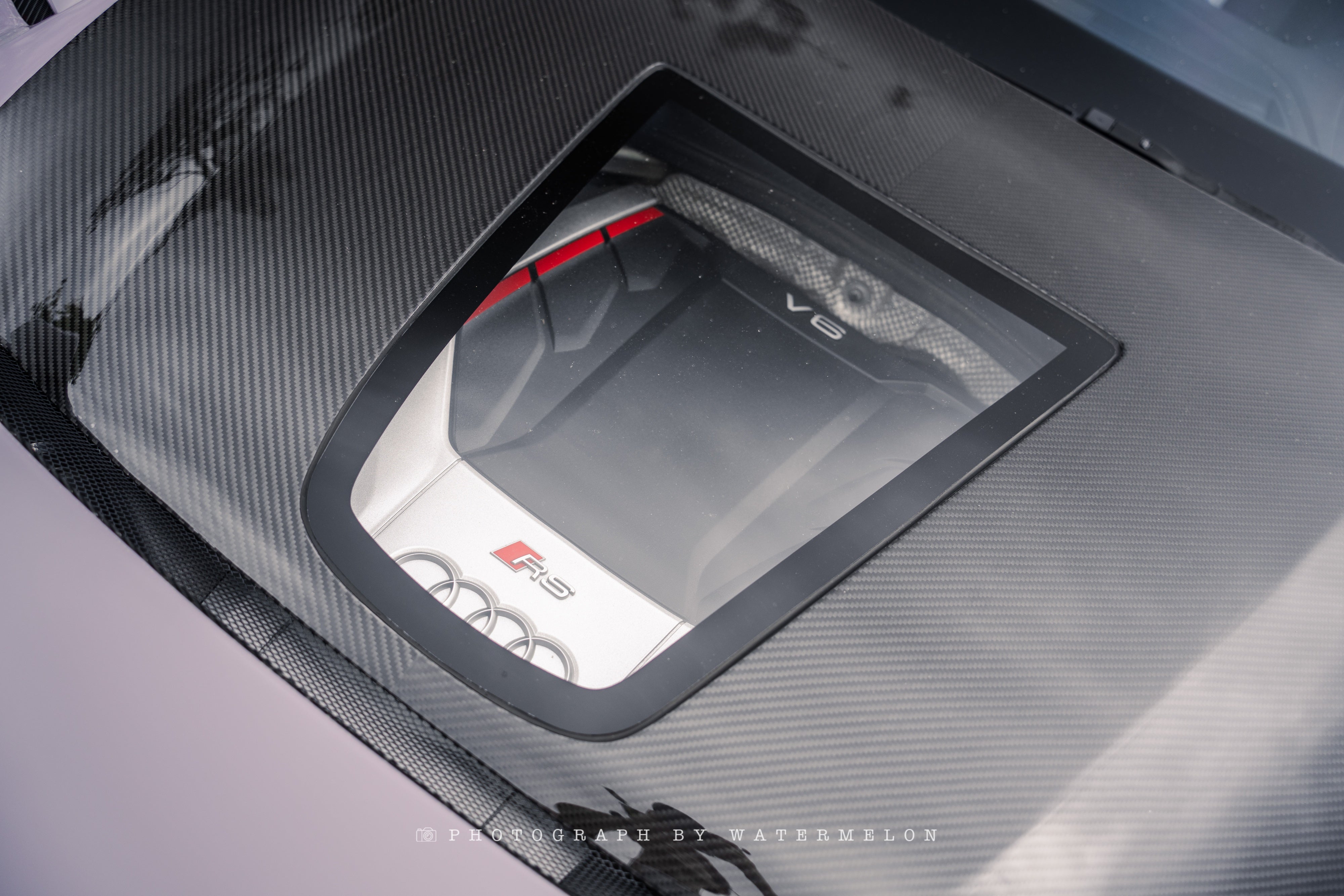 Audi RS5 S5 A5 B9 B9.5 2017 2018 2019 2020 2021 2022 2023 2024 2025 with Aftermarket Parts - ART Vented Transparent Glass V2 Style Hood Bonnet Dry Pre-preg Carbon Fiber from ArmorExtend