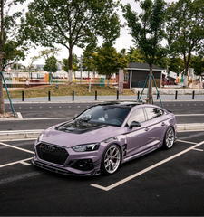 Audi RS5 S5 A5 B9 B9.5 2017 2018 2019 2020 2021 2022 2023 2024 2025 with Aftermarket Parts - ART Vented Transparent Glass V2 Style Hood Bonnet Dry Pre-preg Carbon Fiber from ArmorExtend