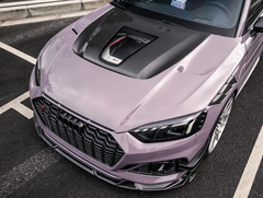Audi RS5 S5 A5 B9 B9.5 2017 2018 2019 2020 2021 2022 2023 2024 2025 with Aftermarket Parts - ART Vented Transparent Glass V2 Style Hood Bonnet Dry Pre-preg Carbon Fiber from ArmorExtend