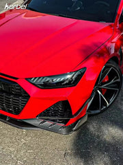 Audi RS6 C8 2020-ON & RS7 C8 2020-ON with Aftermarket Parts - Front Canards Pre-preg Carbon Fiber from Karbel Carbon