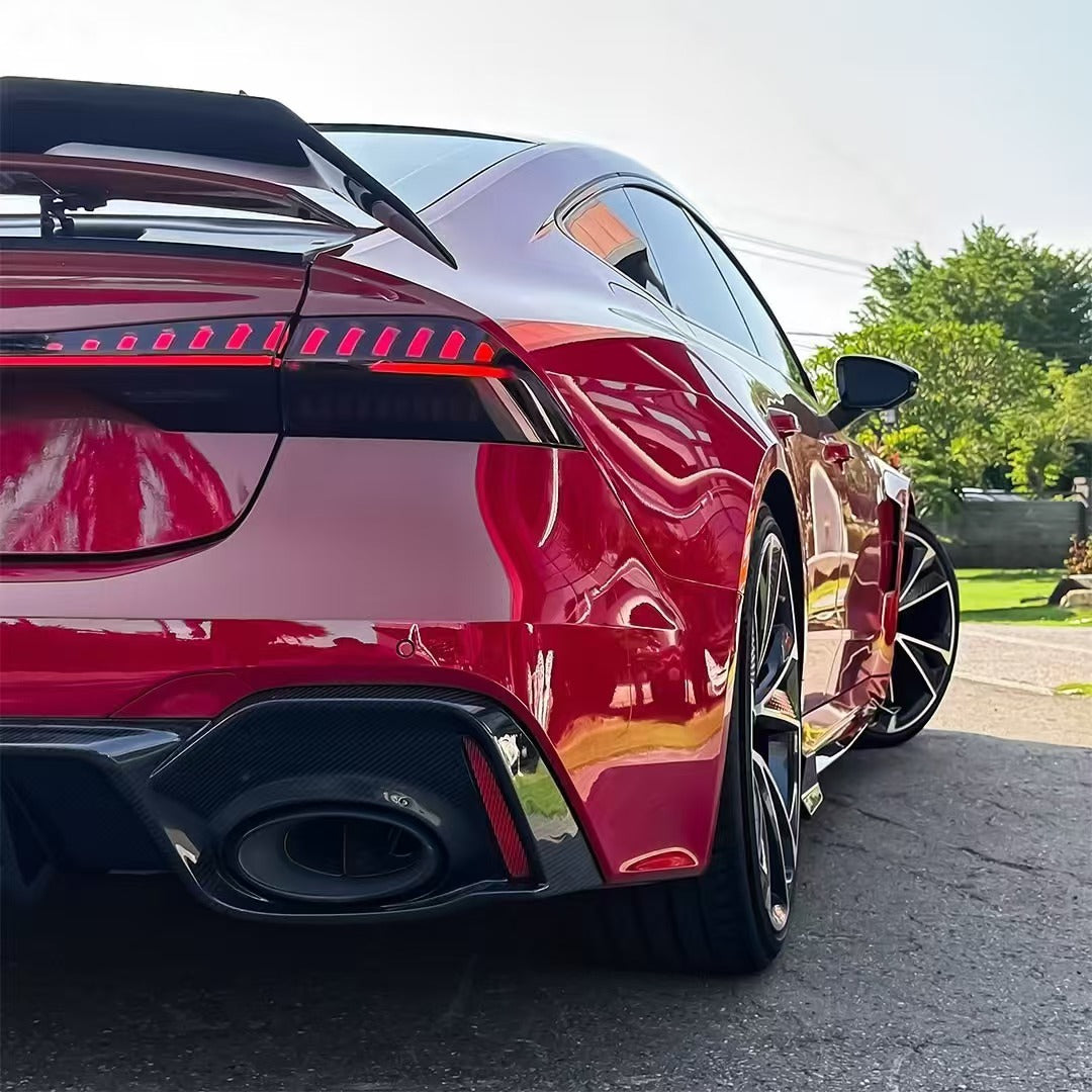 Audi RS6 C8 2020-ON & RS7 C8 2020-ON With Aftermarket Parts - Rear Diffuser & Canards Pre-preg Carbon Fiber from Karbel Carbon