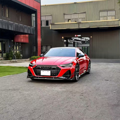 Audi RS6 C8 2020-ON & RS7 C8 2020-ON with Aftermarket Parts - Front Canards Pre-preg Carbon Fiber from Karbel Carbon
