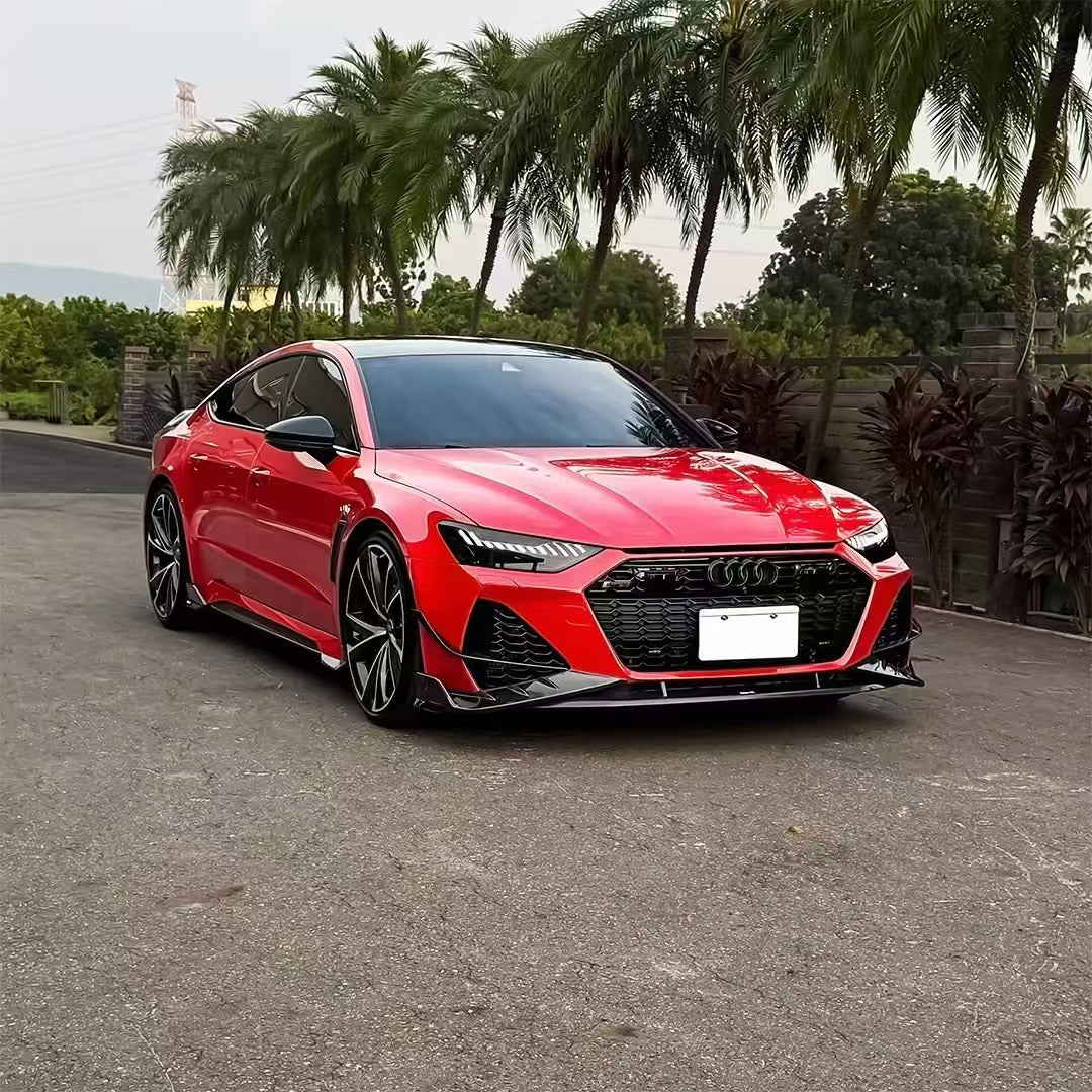 Audi RS6 C8 2020-ON & RS7 C8 2020-ON With Aftermarket Parts - Side Skirts Pre-preg Carbon Fiber from Karbel Carbon