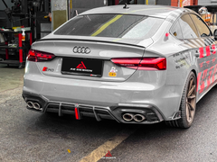 Audi S5 A5 (with s-line bumper, does not base model) B9.5 2020 2021 2022 2023 2024 with Aftermarket Parts - AE Rear Diffuser & Canards Carbon Fiber from ArmorExtend